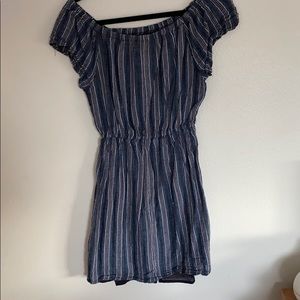 Off the shoulder stripped dress